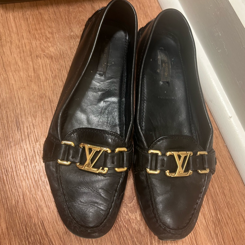 Authentic Louis Vuitton loafers in original box with receipt! Sz 37.5